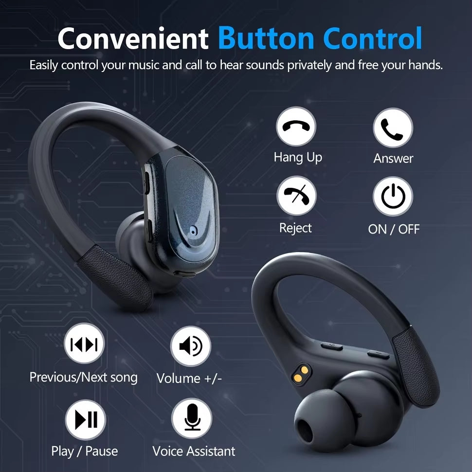 Auriculares Bluetooth 5.3 Deportivos Resistentes Al Agua