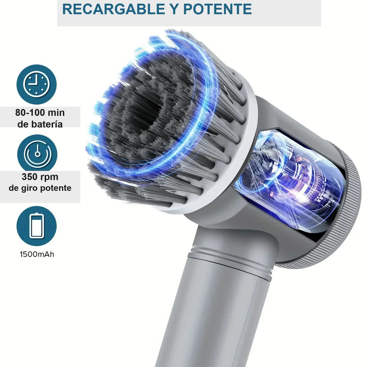 GiraBrill recargable: 80-100 min de batería, 350 rpm de giro potente