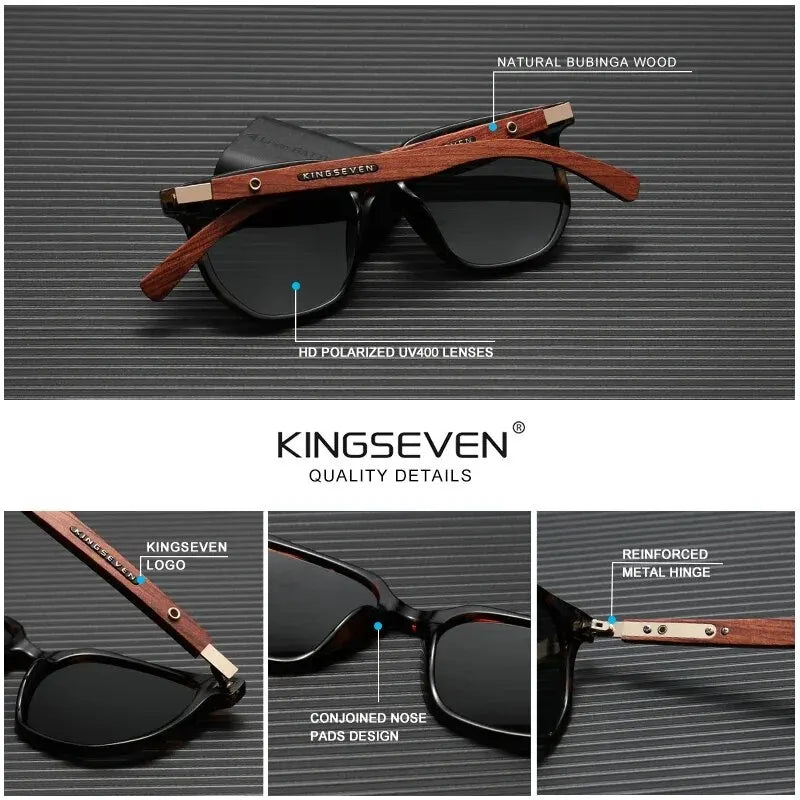 Gafas De Sol Polarizadas UV400 Montura De Madera