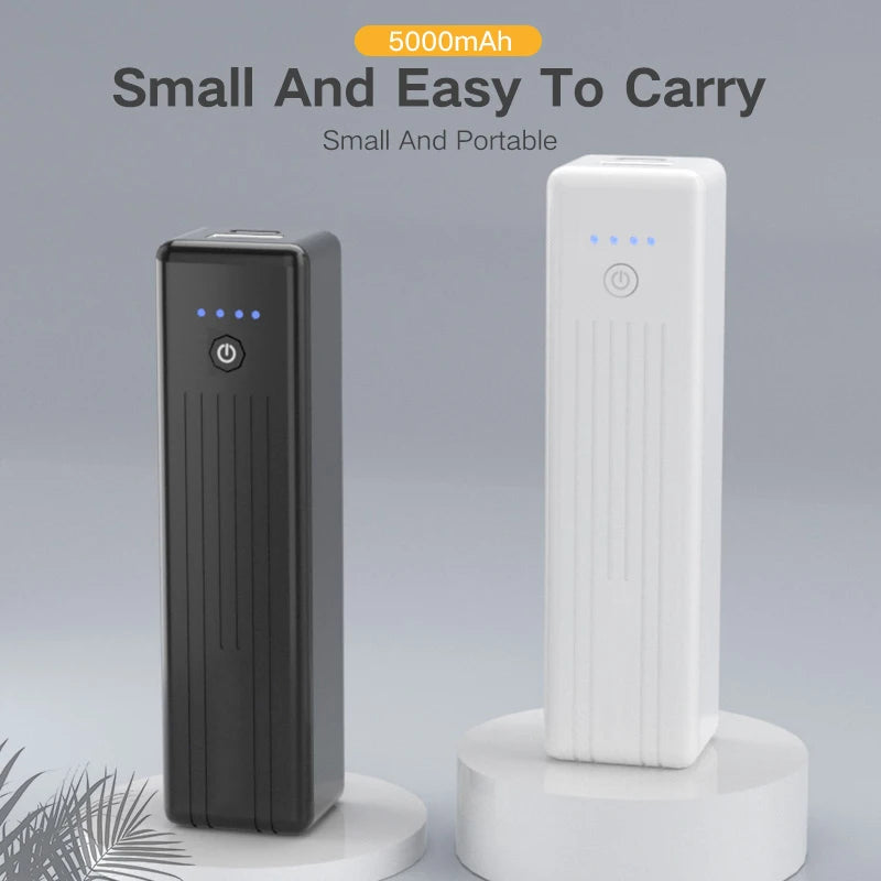Power Bank Mini 5000Mah Con Cable Integrado - Carga Rápida Portátil