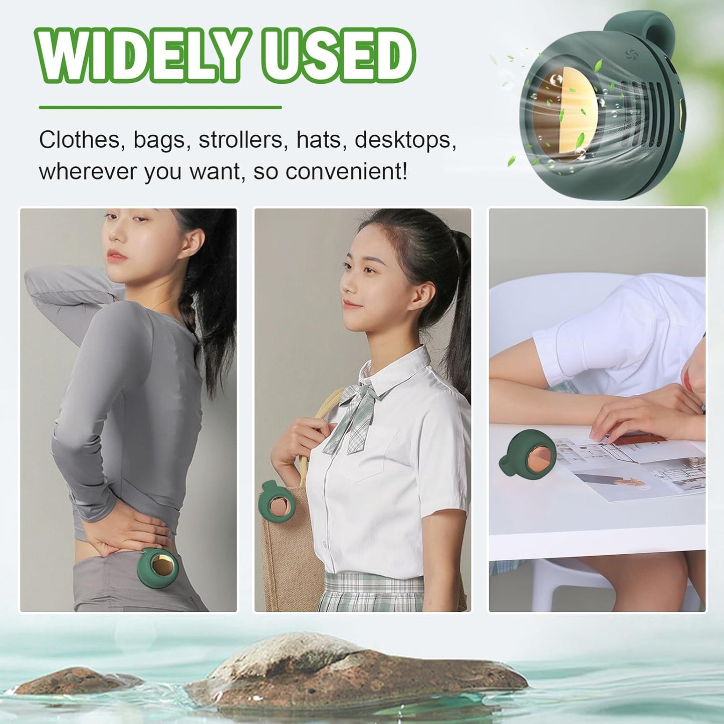 Mini Ventilador Portátil De Clip Sin Aspas - Recargable USB