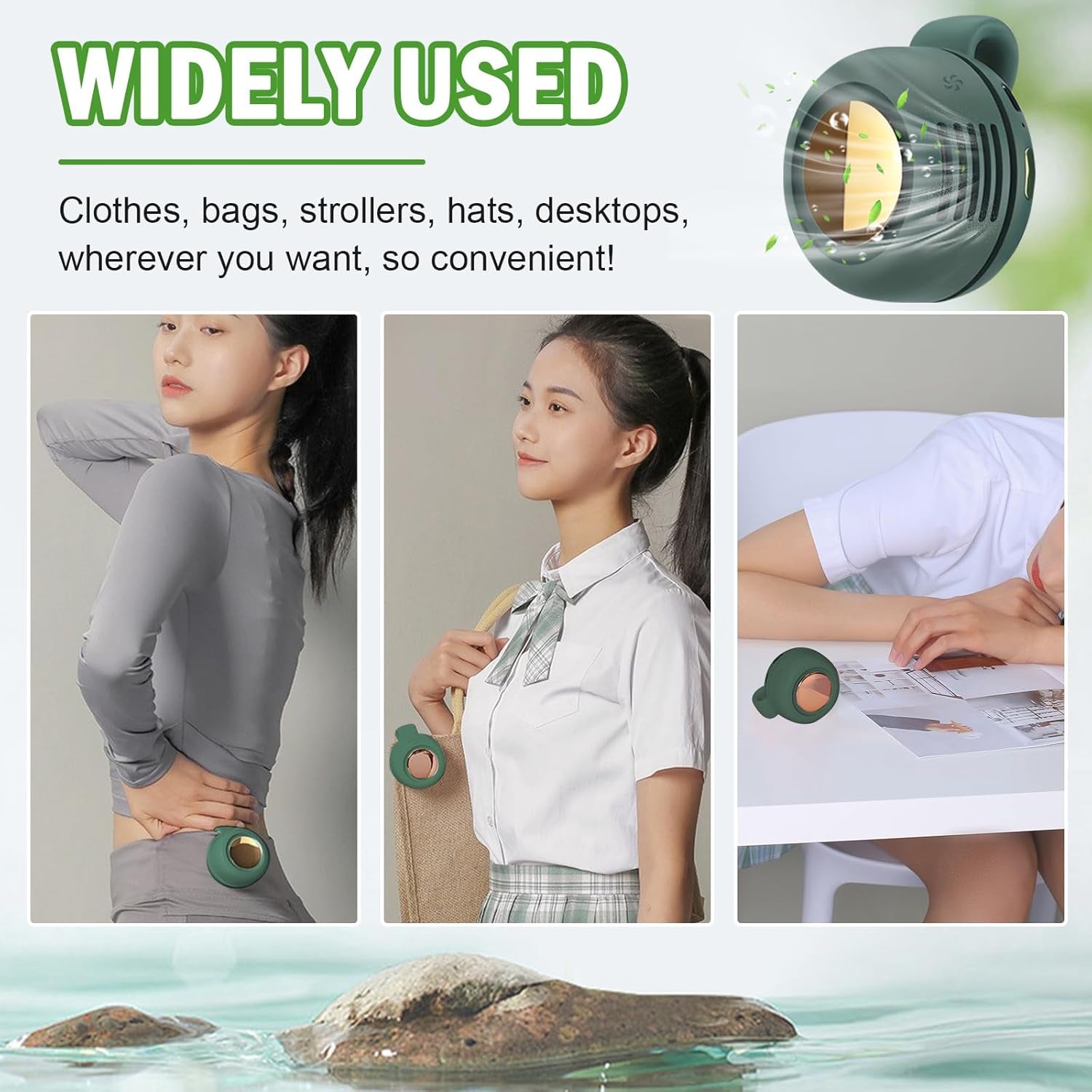 Mini Ventilador Portátil De Clip Sin Aspas - Recargable USB