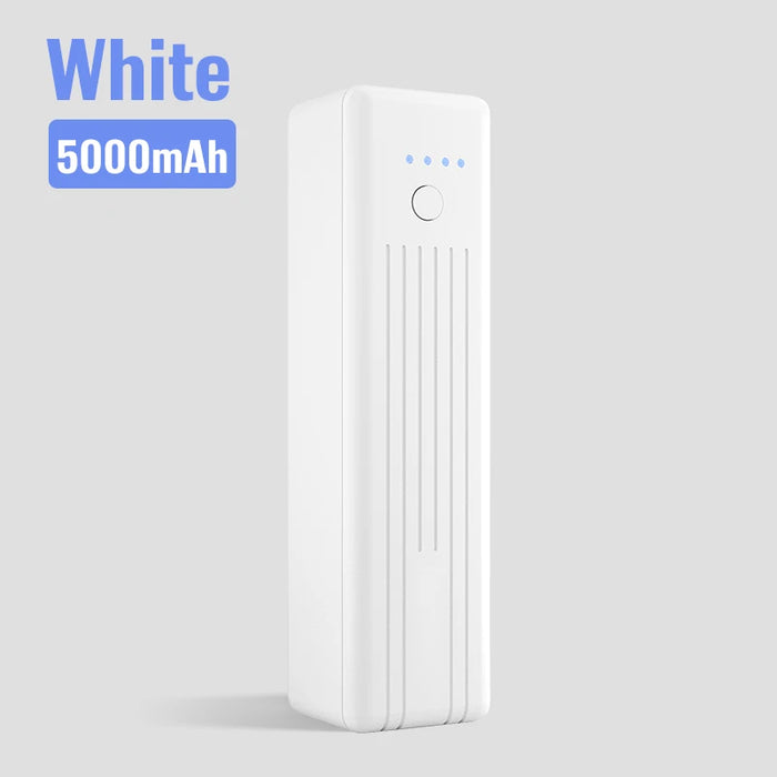Power Bank Mini 5000Mah Con Cable Integrado - Carga Rápida Portátil