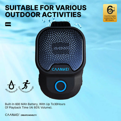 Altavoz Bluetooth Clip Wearable Resistente Al Agua IPX7