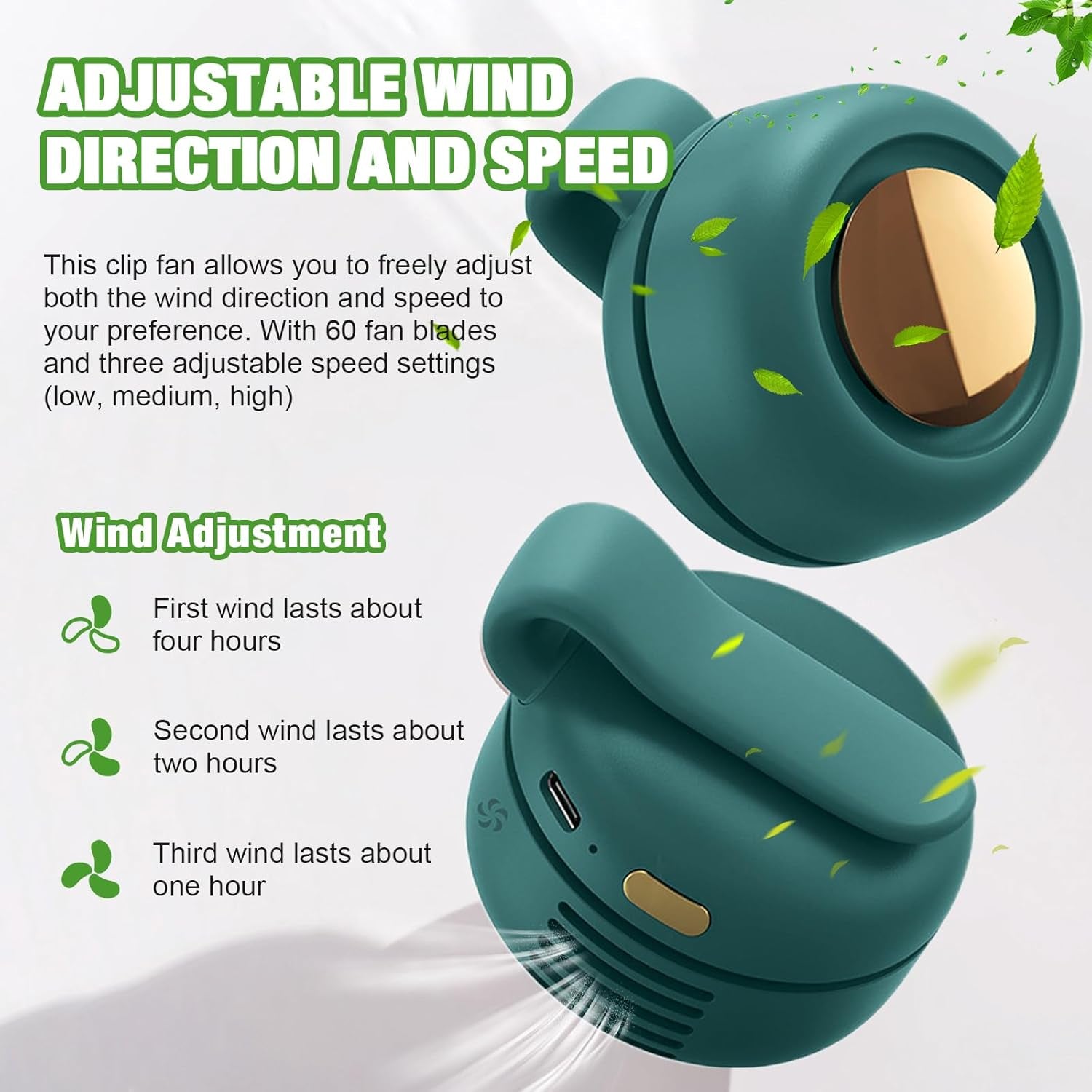 Mini Ventilador Portátil De Clip Sin Aspas - Recargable USB